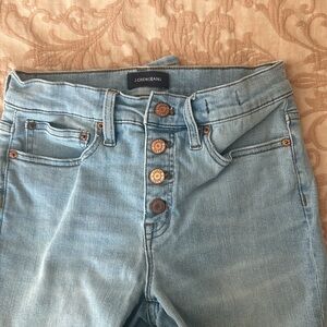 J Crew - 9" High-Rise Toothpick Button Fly Jean - Size 25P